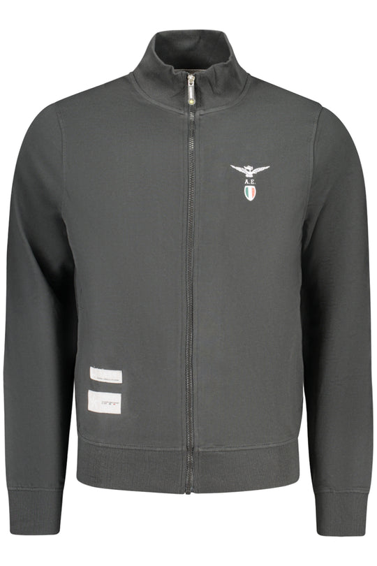 Accademia Militare Military Academy Men's Black Zip-Up Sweatshirt