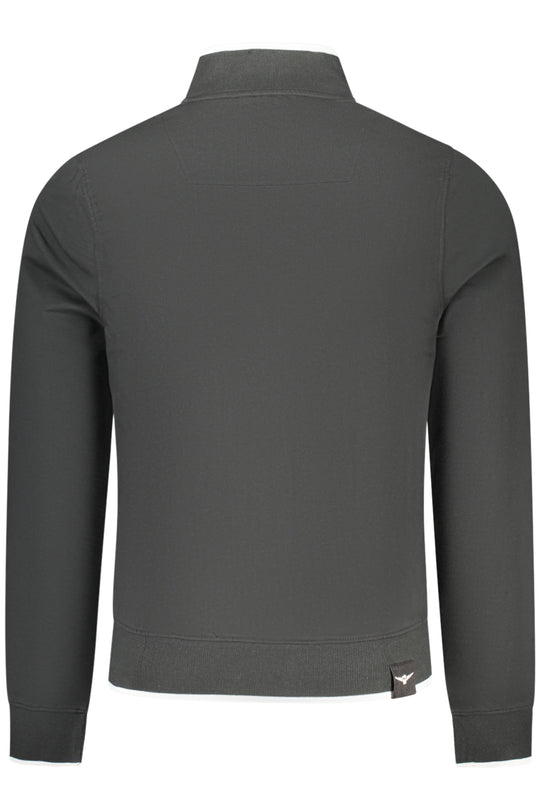 Accademia Militare Military Academy Men's Black Zip-Up Sweatshirt