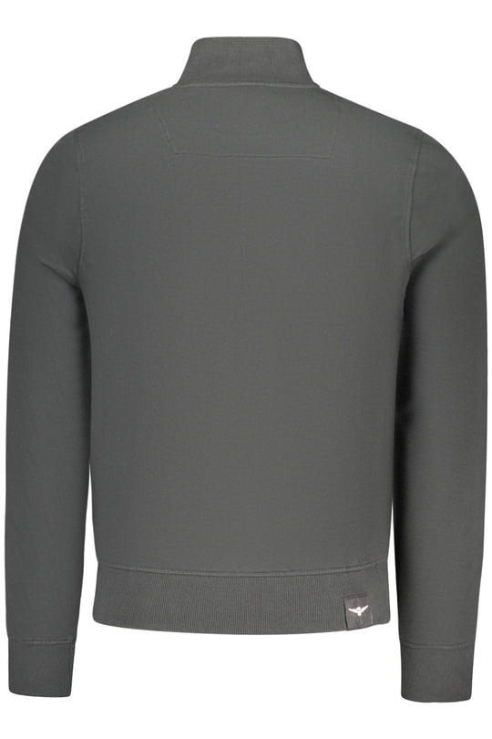 Accademia Militare Military Academy Men's Black Zip-Up Sweatshirt
