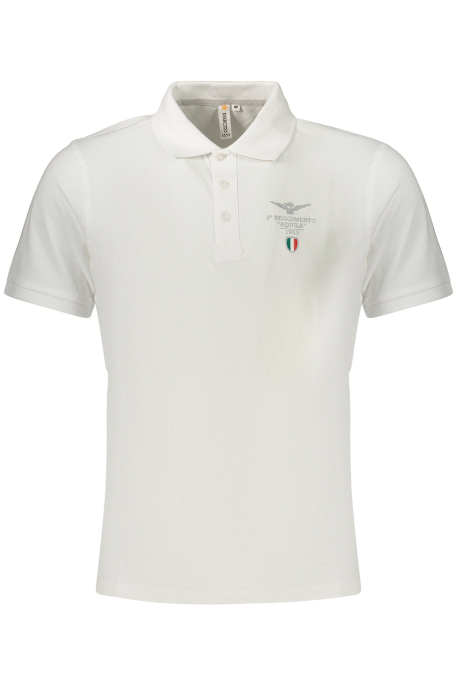 Accademia Militare Military Academy Men's Short-Sleeved Polo Shirt, White