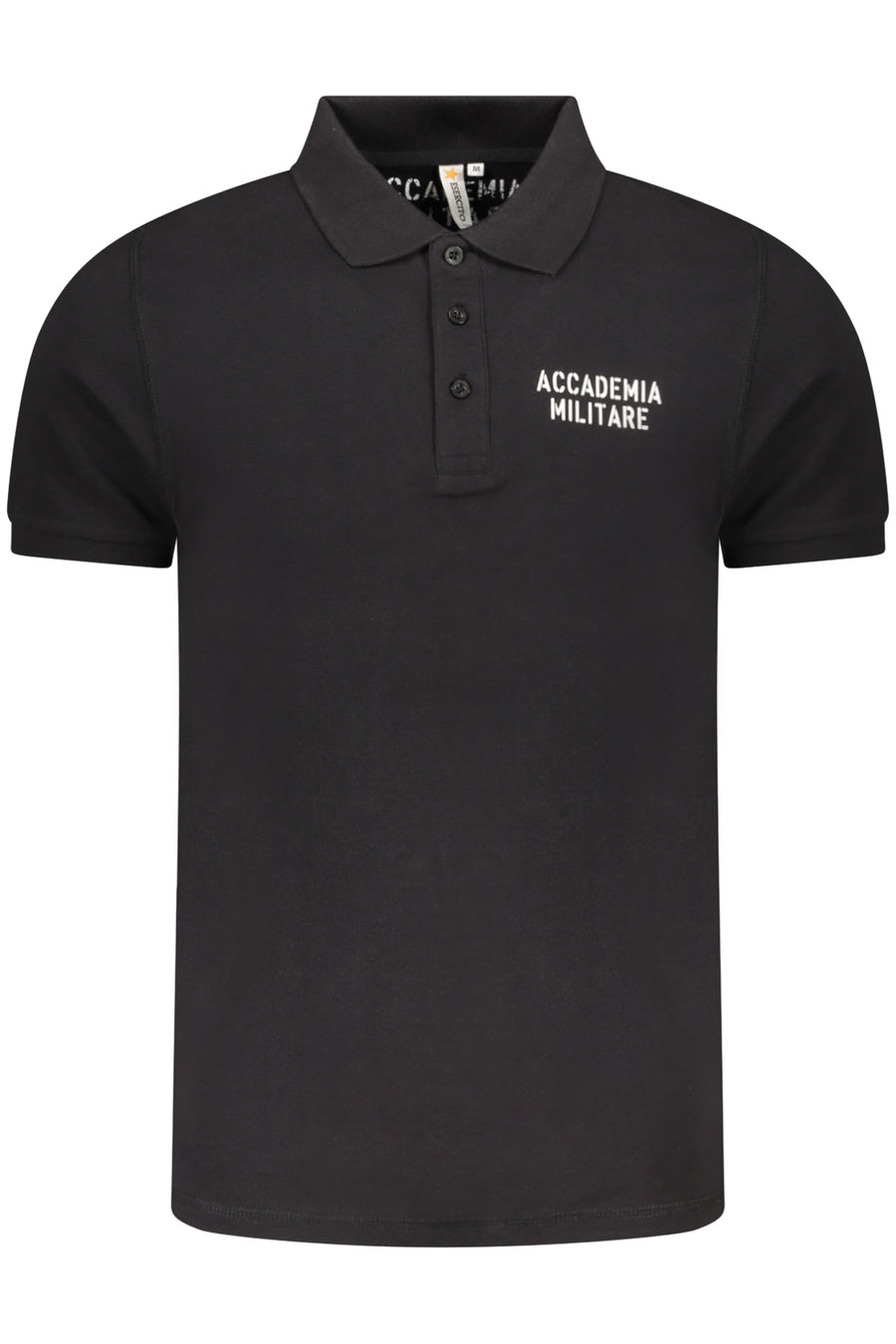 Accademia Militare Military Academy Black Men's Short Sleeve Polo
