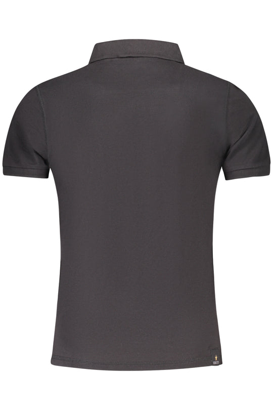 Accademia Militare Military Academy Black Men's Short Sleeve Polo