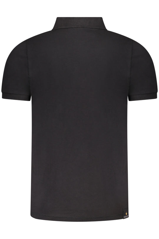 Accademia Militare Military Academy Black Men's Short Sleeve Polo