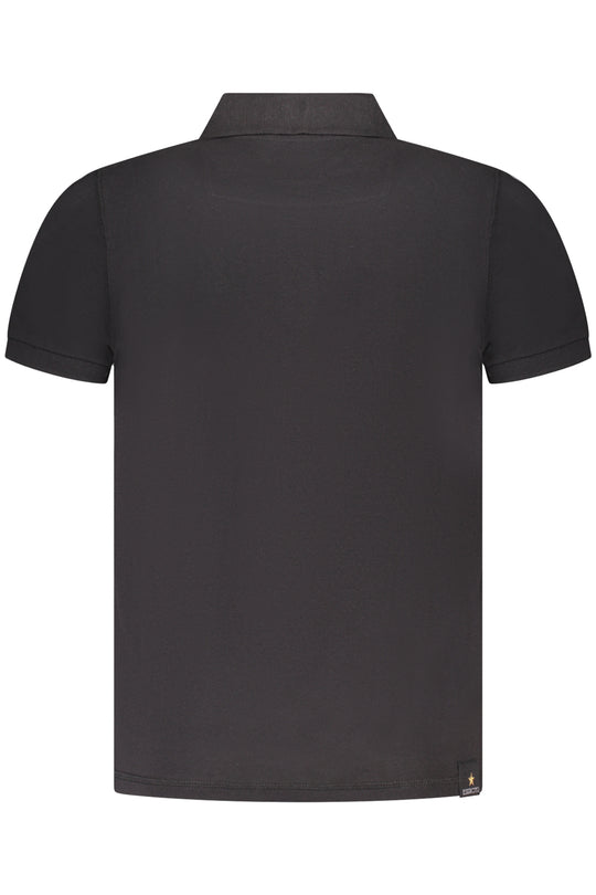 Accademia Militare Military Academy Black Men's Short Sleeve Polo