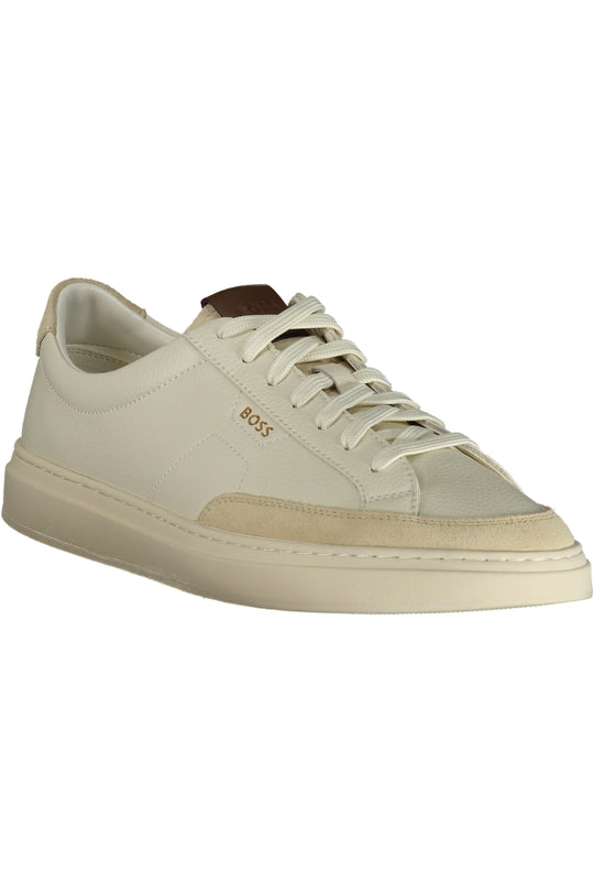 BOSS Men's White Sports Footwear