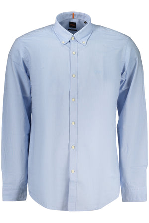 BOSS Men's Long-Sleeved Shirt, Blue