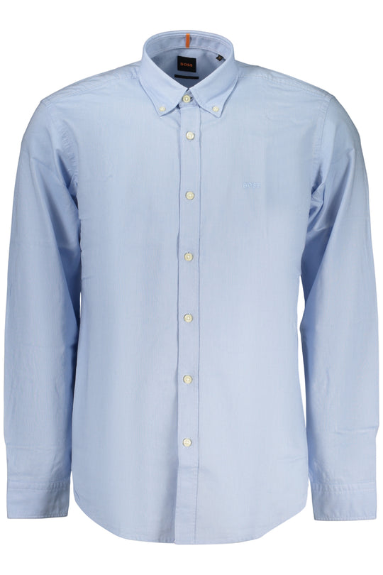 BOSS Men's Long-Sleeved Shirt, Blue
