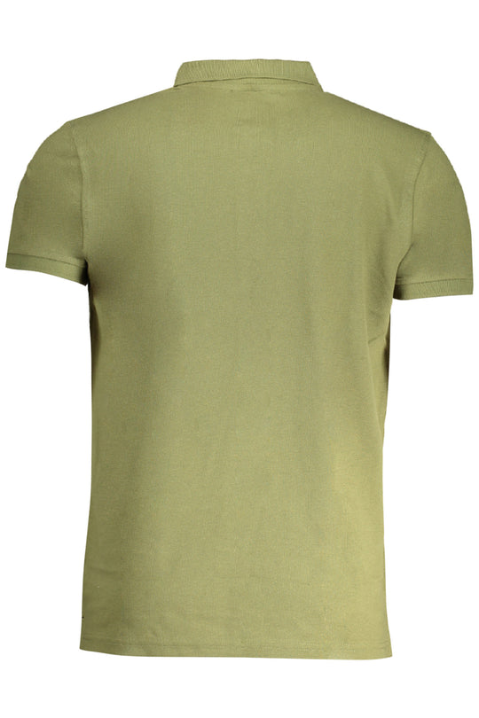 Cavalli Class Men's Green Short Sleeved Polo Shirt