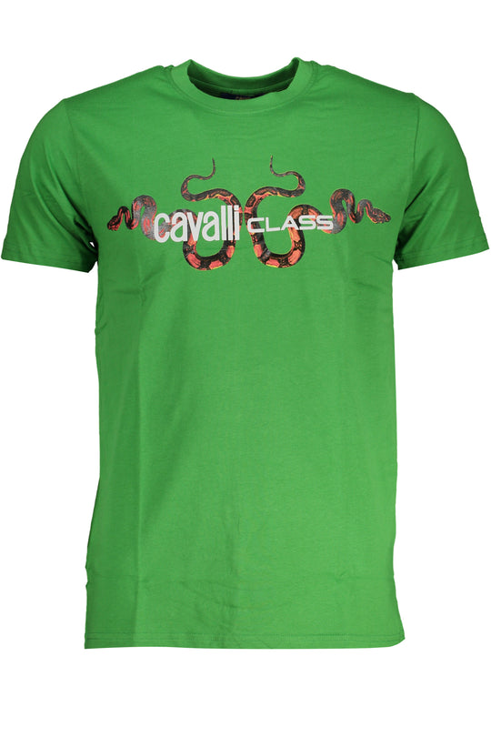 Cavalli Class Green Men's Short Sleeved T-Shirt