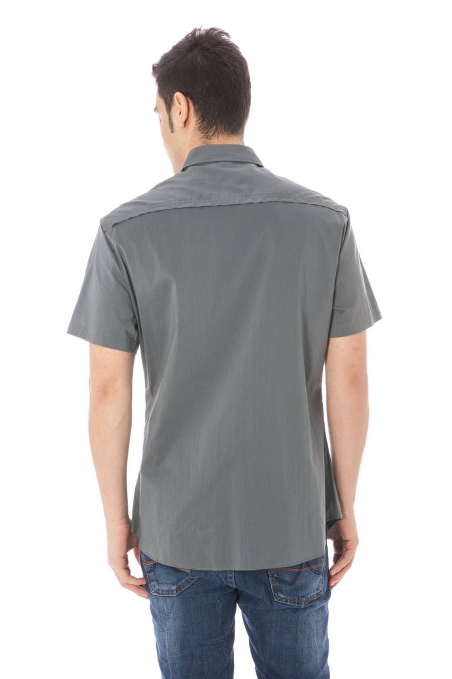 Costume National Short Sleeve Shirt for Man Gray