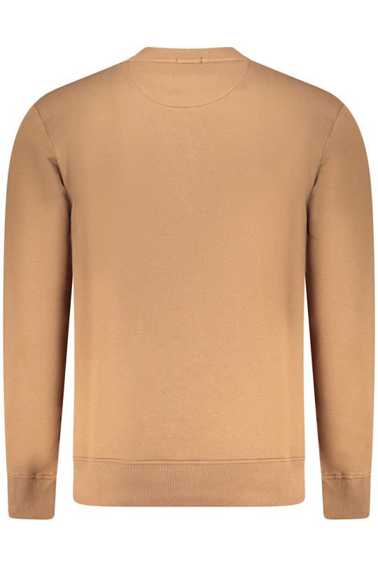 Coveri Moving Men's Brown Zip-Up Sweatshirt