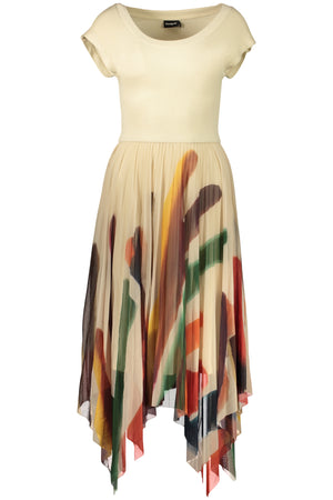 Desigual Women's Long Dress in Beige