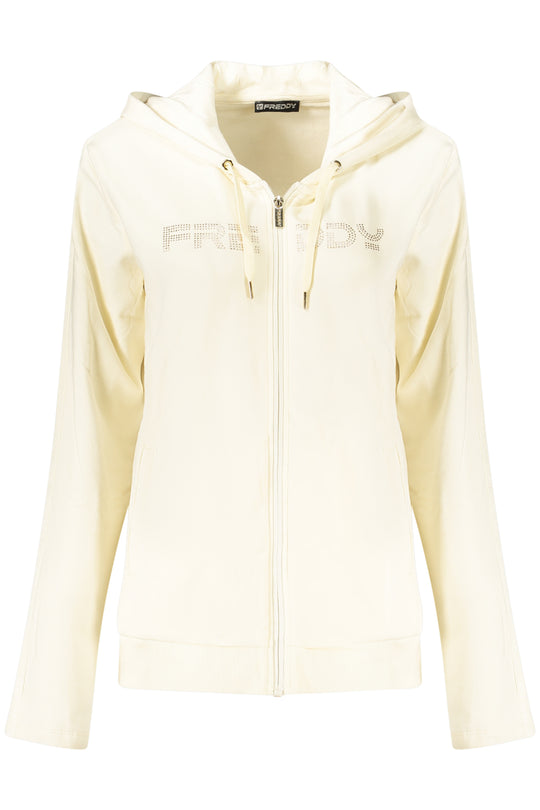 Freddy Women's White Zip-Up Sweatshirt