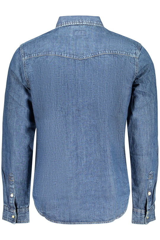 Guess Jeans Men's Long-Sleeved Shirt, Blue
