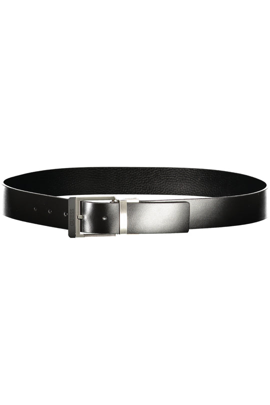 Guess Jeans Men's Black Leather Belt