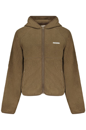 Guess Jeans Women's Brown Zip-Up Sweatshirt
