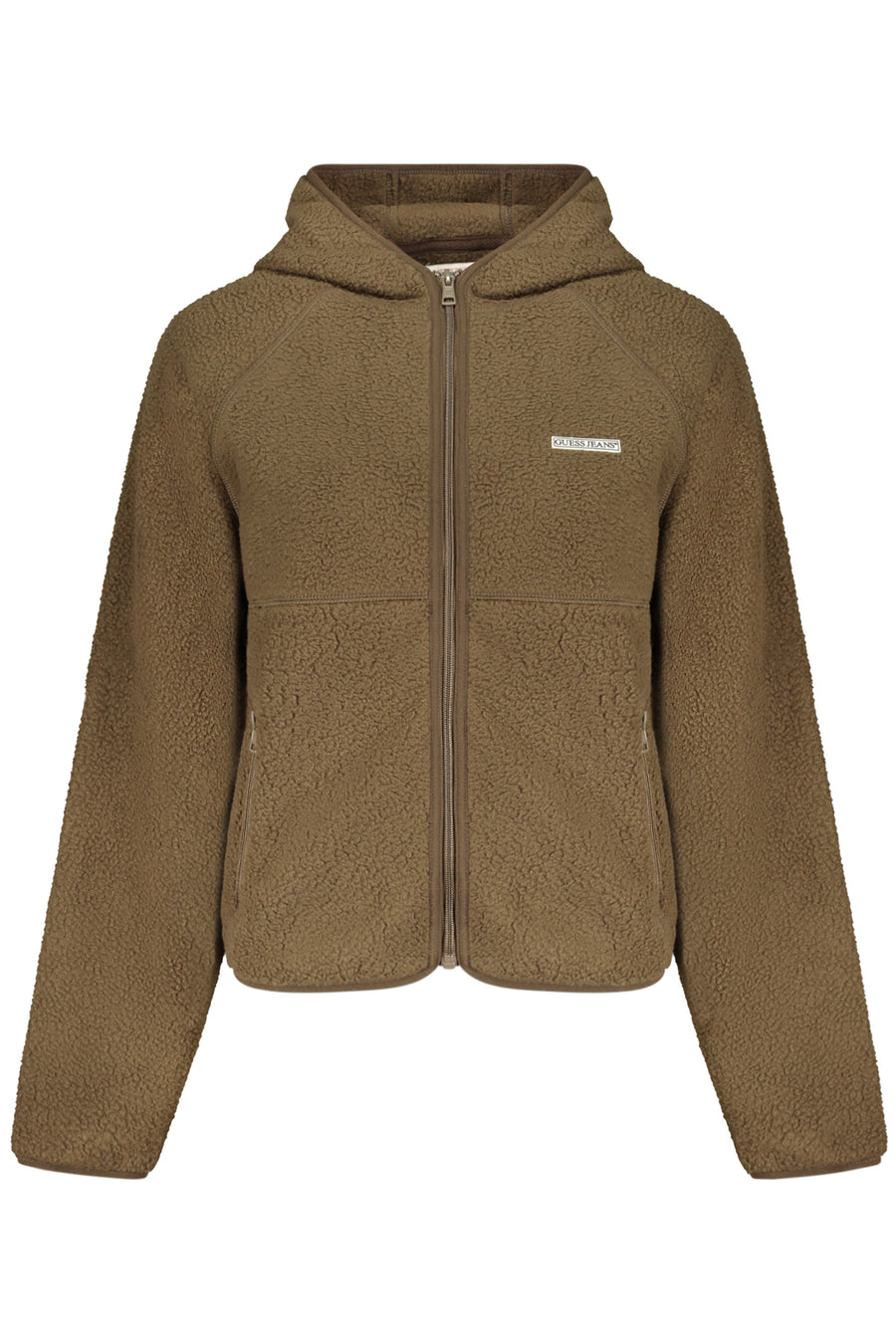 Guess Jeans Women's Brown Zip-Up Sweatshirt
