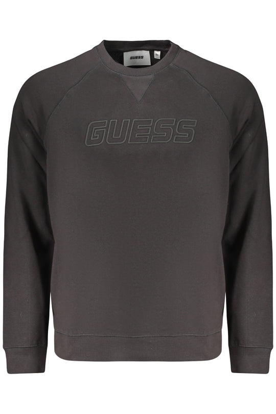 Guess Jeans Men's Black Zip-Up Sweatshirt