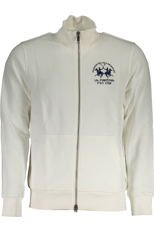 La Martina Men's White Zip-Up Sweatshirt