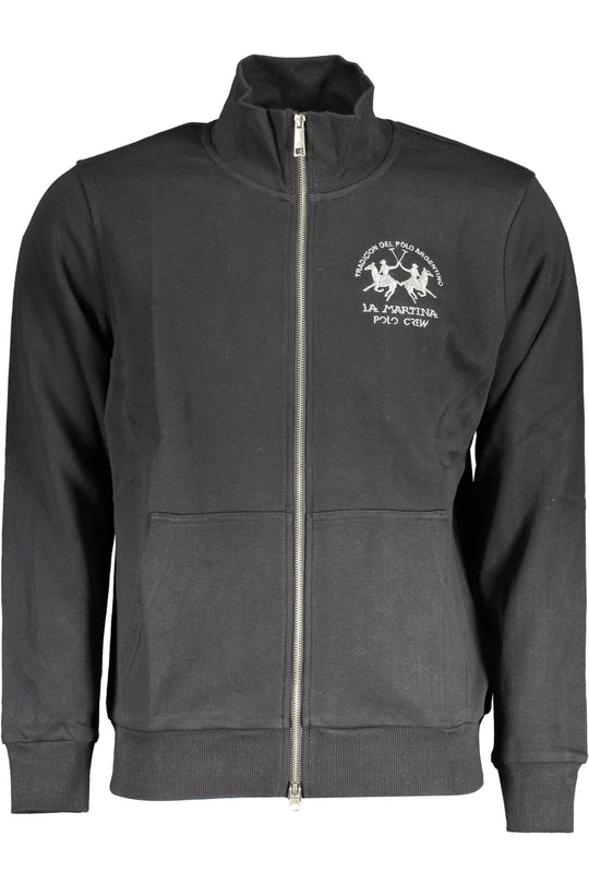 La Martina Men's Black Zipped Sweatshirt