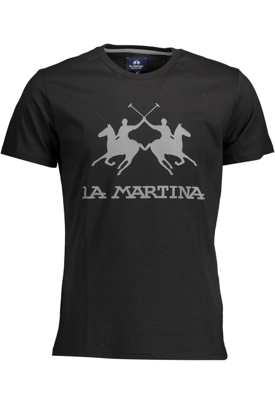 La Martina Men's Short Sleeve T-Shirt Black
