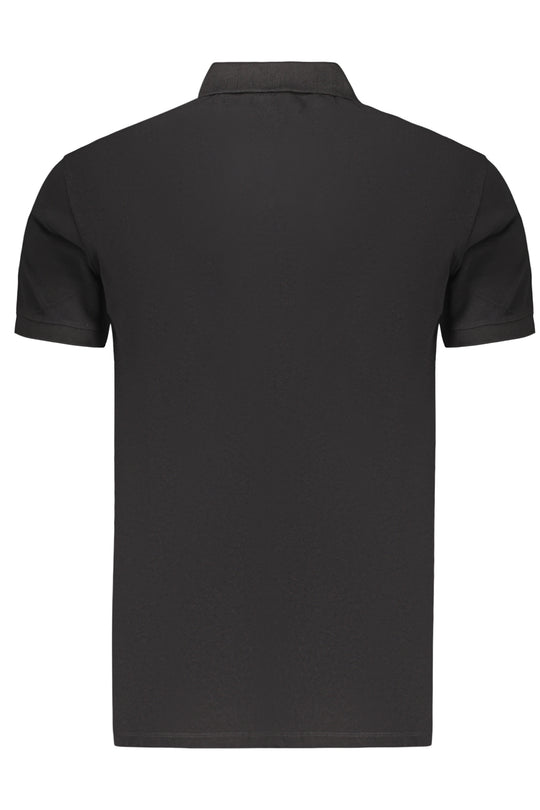 Marina Militare Navy Men's Black Short-Sleeved Polo Shirt