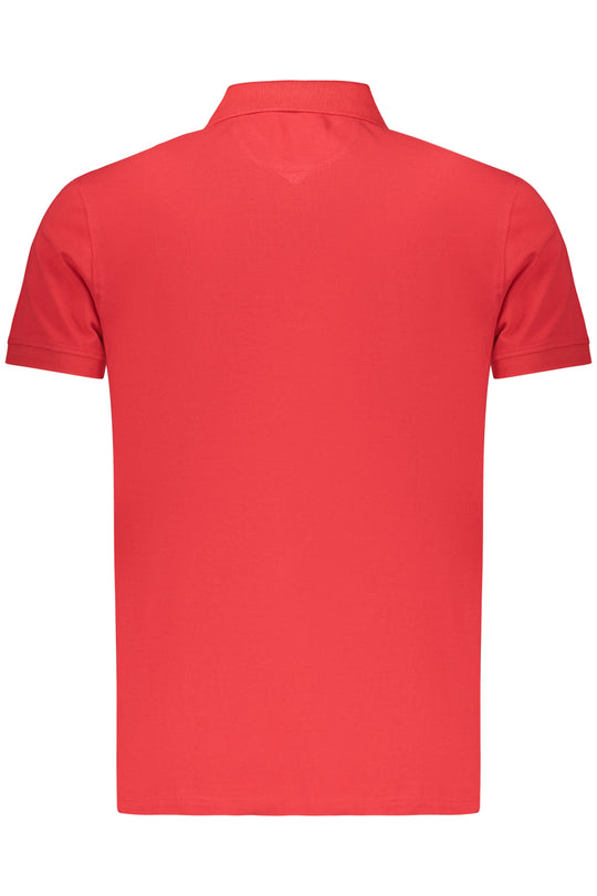 Marina Militare Men's Red Navy Short-Sleeve Polo Shirt