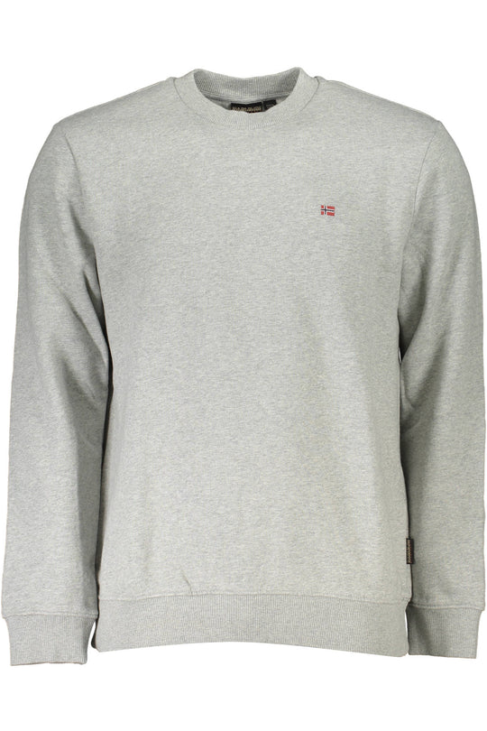 Napapijri Men's Gray Zipless Sweatshirt