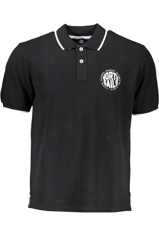 North Sails Men's Black Short Sleeved Polo Shirt