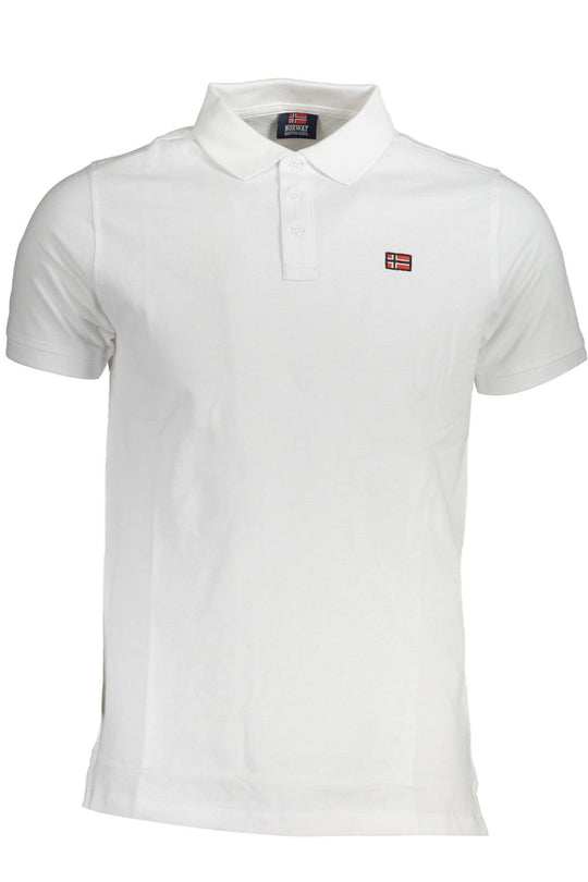 Norway 1963 Men's Short Sleeve Polo White