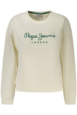 Pepe Jeans Women's White Zip-Up Sweatshirt