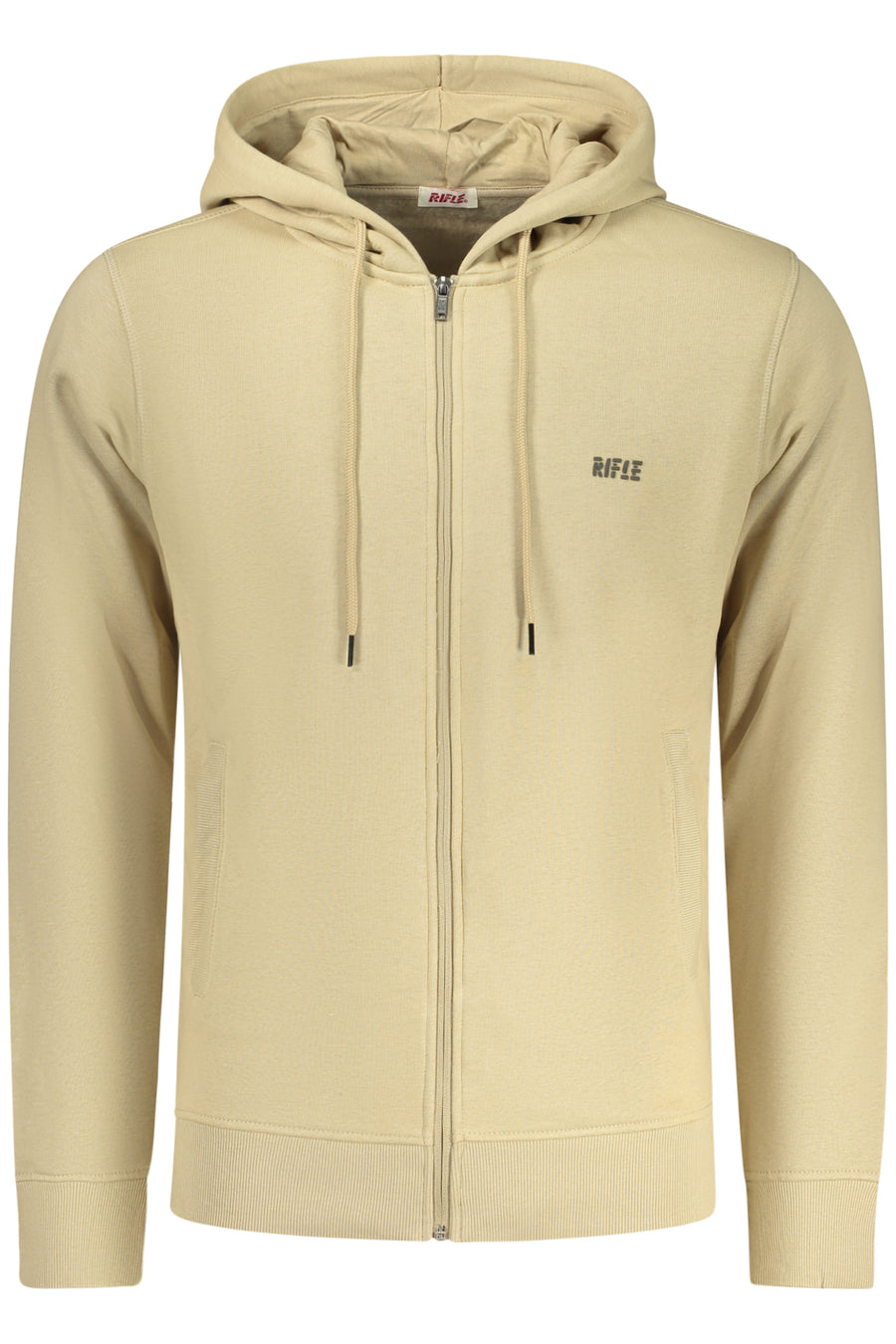 Rifle Men's Zip-Up Sweatshirt Beige