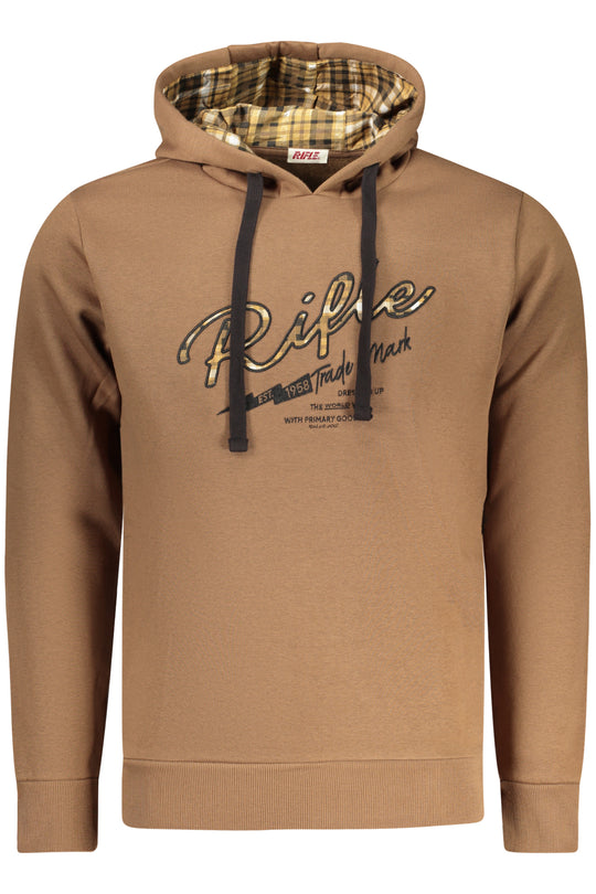 Rifle Men's Zip-Up Sweatshirt Brown
