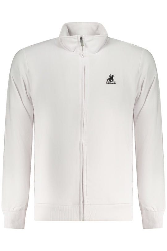 U.S. Grand Us Grand Men's White Zip-Up Sweatshirt