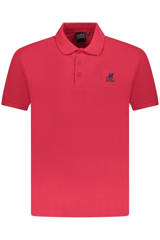 U.S. Grand Us Grand Men's Short-Sleeve Polo Shirt, Red